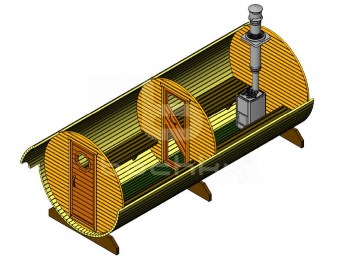 Баня-бочка «Мега-2»
