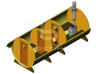 Баня-бочка «Мега-3»